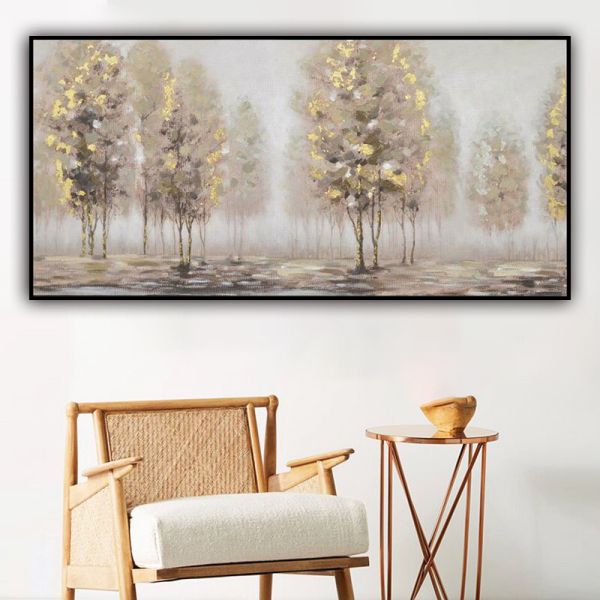 Home Decor Hand Made oil painting Natural scenery, Decorative painting of trees