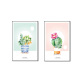 Modern Frameless Cactus Printing Wall Art Home Decoration 2 Living Room Pictures