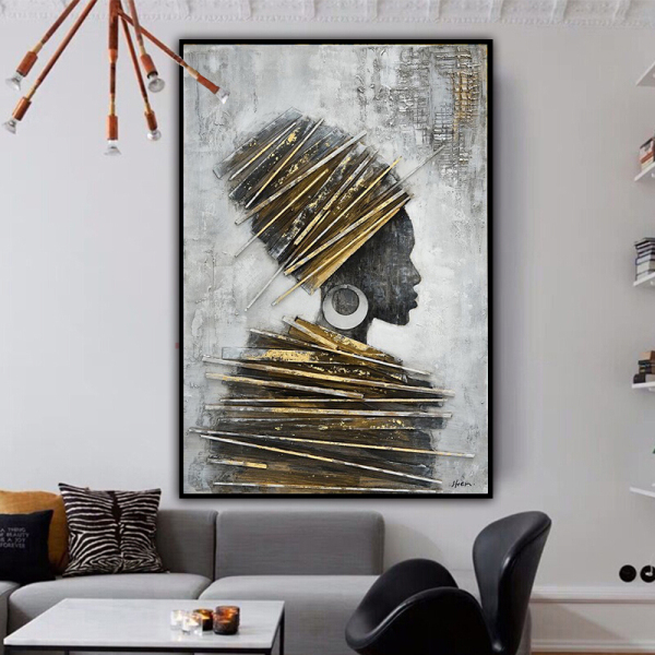 Hot sale kids and adult handmade oil painting, home decor oil painting, abstract heavy oil grey portrait oil painting