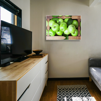 High Quality Wholesale Art Painting Green Apple Picture Custom Canvas Print Painting