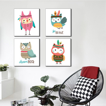 Modern Frameless Bird Wall Artist Painting Oil Painting 4 Drawing of Living Room Modern Frameless Bird Wall Artist Painting Oil Painting 4 Drawing of Living Room