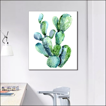 Wall Art Canvas Painting Cactus Plant Leaves Abstract Lines Nordic Posters And Prints Wall Pictures For Living Room Decor