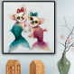 Modern Art Paintings Abstract Oil Handmade Acrylic Cat fish Animals Wall Picture Home Decor Painting