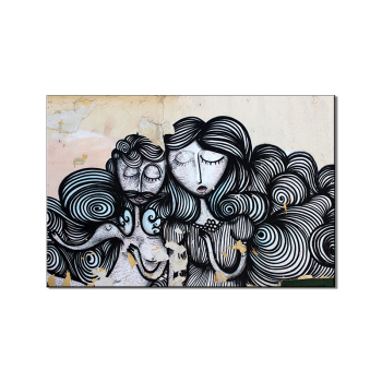 Graffiti personnalisé femmes peinture toile mur art abstrait toile peintures à l'huile pour la décoration intérieure