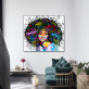 Best short lint canvas print painting, printed canvas art painting, fashional black lady printed canvas painting