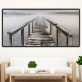 Home Decor Hand Made oil painting A bridge to the sea Decorative painting