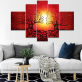 Abstract tree Scenery HD Photo Art Prints 5 Panel Customized Canvas Painting Modern Home Wall Decor Nature Landscape Painting