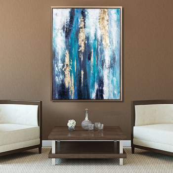 Handmade Modern Decoration Acrylic Textured Abstract Canvas Painting Gold Foil Art Decor Handmade Oil Painting