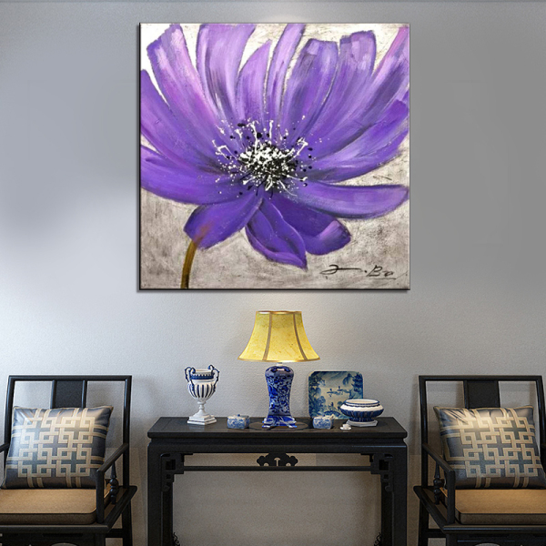New Arrival Home Wall Flower Canvas Art Handmade Abstract Flower Oil Painting Canvas Wall Art Modern Home Decoration Piece Art