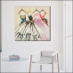 New selling handmade oil painting for living room bedroom hanger skirt home theme oil painting handmade