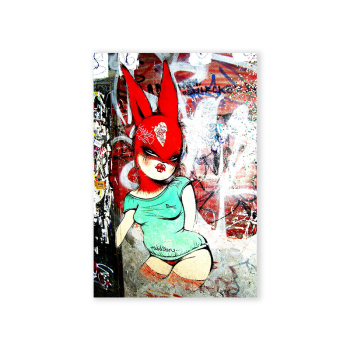 Comic style custom design cute cartoon rabbit design wall decoration modern wall art painting