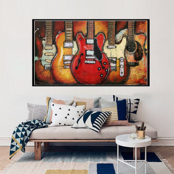 wholesale single panel unframed printed painting of musical instrument for decoration