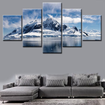 le plein de montagne de glace de 5 imprimé peinture art décoration murale image HD