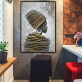 Hot sale kids and adult handmade oil painting, home decor oil painting, abstract heavy oil grey portrait oil painting