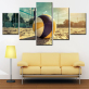 modern 5 panels printed canvas art work football pictures wall decor pictures