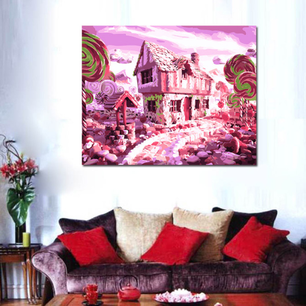 BEAUTY oil paint painting by numbers diy picture drawing coloring on canvas painting by hand wall paint landscape