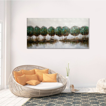 Home Decor Hand Made oil painting Natural scenery, woods green