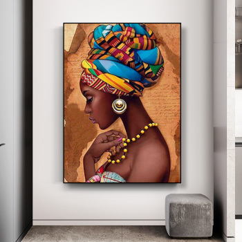 Amazon ebay aliexpress fashional black lady DIY digital acrylic painting by numbers, factory direct painting by numbers kit