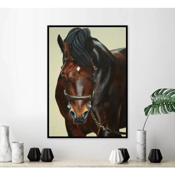 Wholesale Custom New 3D Rhinestone Decorative Framed Hanging Glass Painting Other Wall Paintings Art on Acrylic