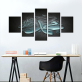 Canvas Painting Wall Art Decor 5 Pieces Islamic Arabic Calligraphy Muslim Pictures Modular Living Room HD Print Poster Framework
