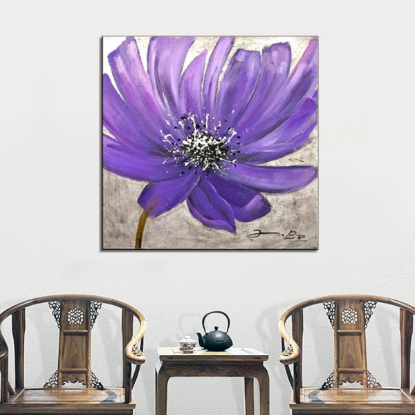 New Arrival Home Wall Flower Canvas Art Handmade Abstract Flower Oil Painting Canvas Wall Art Modern Home Decoration Piece Art