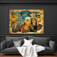 Africa hot sale stretched decorative painting, Egyptian portrait picture frameless canvas wall painting