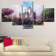 Frameless Canvas Castle Landscape Dream Printing Wall Art Home Oil Painting Decoration 5 Living Room Pictures