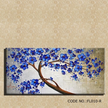 Pintura al óleo del árbol de la flor gruesa del cuchillo 3D de MYT en la imagen abstracta de la lona