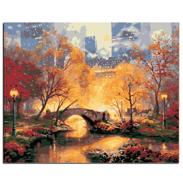 DIY Painting By Numbers For Adults With Frame Modern Wall Art Picture Cloud Lake Landscape Picture By Number For Home