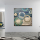 Most popular manufacturer factory metal circle art abstract oil painting, home modern handmade oil painting wall