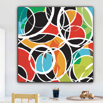Wall art custom design abstract color circular prints canvas original products abstract paintings