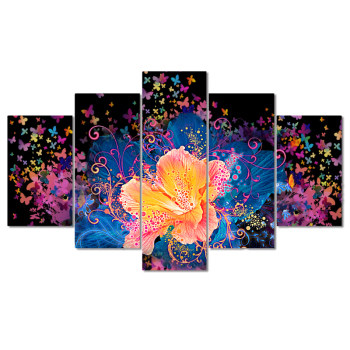 Scenery Canvas Panel Custom Decorative Home Decoration Landscape Living Room Picture Prints 5 Piece Wall Art