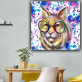 Canvas wall art custom design color cat photo animal picture print modern home decoration painting