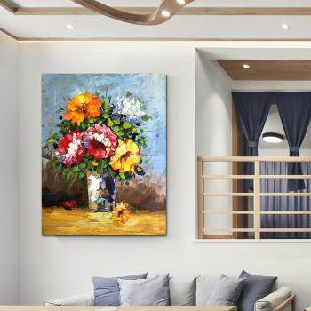 oil painting flowers in vases wall art decor hotel picture home decoration accessories modern abstract canvas art