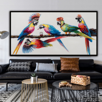 Coloring Unframe Animal Handmade Gift Wall Art Oil Painting bird Acrylic Paint Home Decoration factory directly sale
