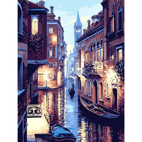 New Design Street Corner DIY Painting By Numbers Handpainted Canvas Painting Home Wall Art Picture For Living Room