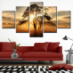 Modern 5 Frameless Canvas Sunlight Through Fog Printing Wall Art Home Decoration 5 Living Room Picture