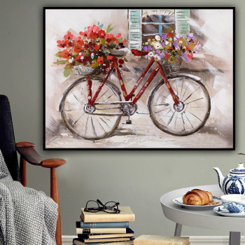100% ручная работа, текстура, картина маслом, велосипед, полный картин, абстрактное искусство, настенные картины для гостиной, домашнего офиса, украшения