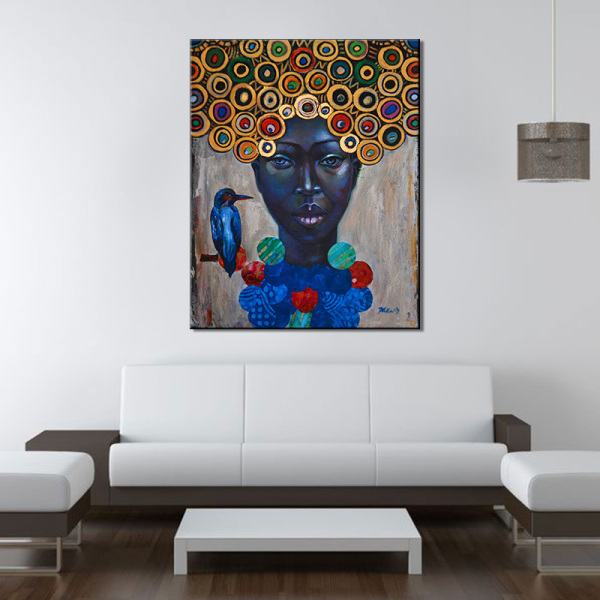 The Black Queen Madden Perfect Home Decor Portrait Abstract Oil Painting Wall Decoration Spray Painting