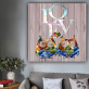 Living room furniture art custom design LOVE english two owls picture canvas original product print painting