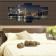 Modern Frameless City Night Scene Printing Wall Art Home Oil Painting Decoration 5 Living Room Pictures