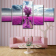 Modern 5 Frameless Canvas Purple Flower Road Printing Wall Art Home Decoration 5 Living Room Picture