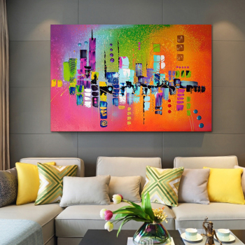 Pinturas de pared pintadas a mano lienzo abstracto moderno pinturas al óleo decoración del hogar pintura al óleo abstracta cuadro de pared sala de estar