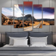 Decoration Wall Art Craft Landscape Prints Home Modern Paintings 5 Piece Oil Decorative Highway Canvas Painting