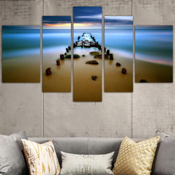 Hotel interior designs nature sea scenery oil painting digital printed canvas paintings for sale