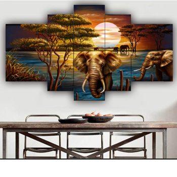Hot-selling Modern Oil Painting Five Collections of Oil Painting Assembly Painting Wholesale on canvas