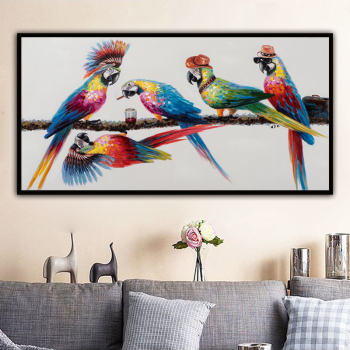 Coloring Unframe Animal Handmade Gift Wall Art Oil Painting bird Acrylic Paint Home Decoration factory directly sale