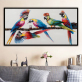 Coloring Unframe Animal Handmade Gift Wall Art Oil Painting bird Acrylic Paint Home Decoration factory directly sale
