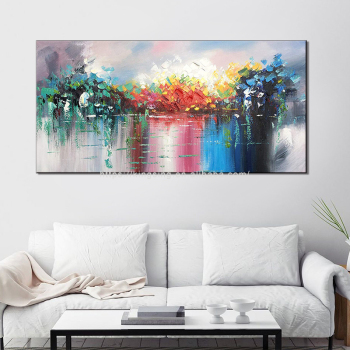 New product glacial volcanoes and lakes art paintings print handmade  canvas oil painting