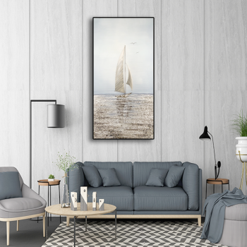 A Lonely Sailing Painting 3D Painting Canvas Wall Art Oil Painting Wall Pictures Hand Painted Wall Art for Living Room